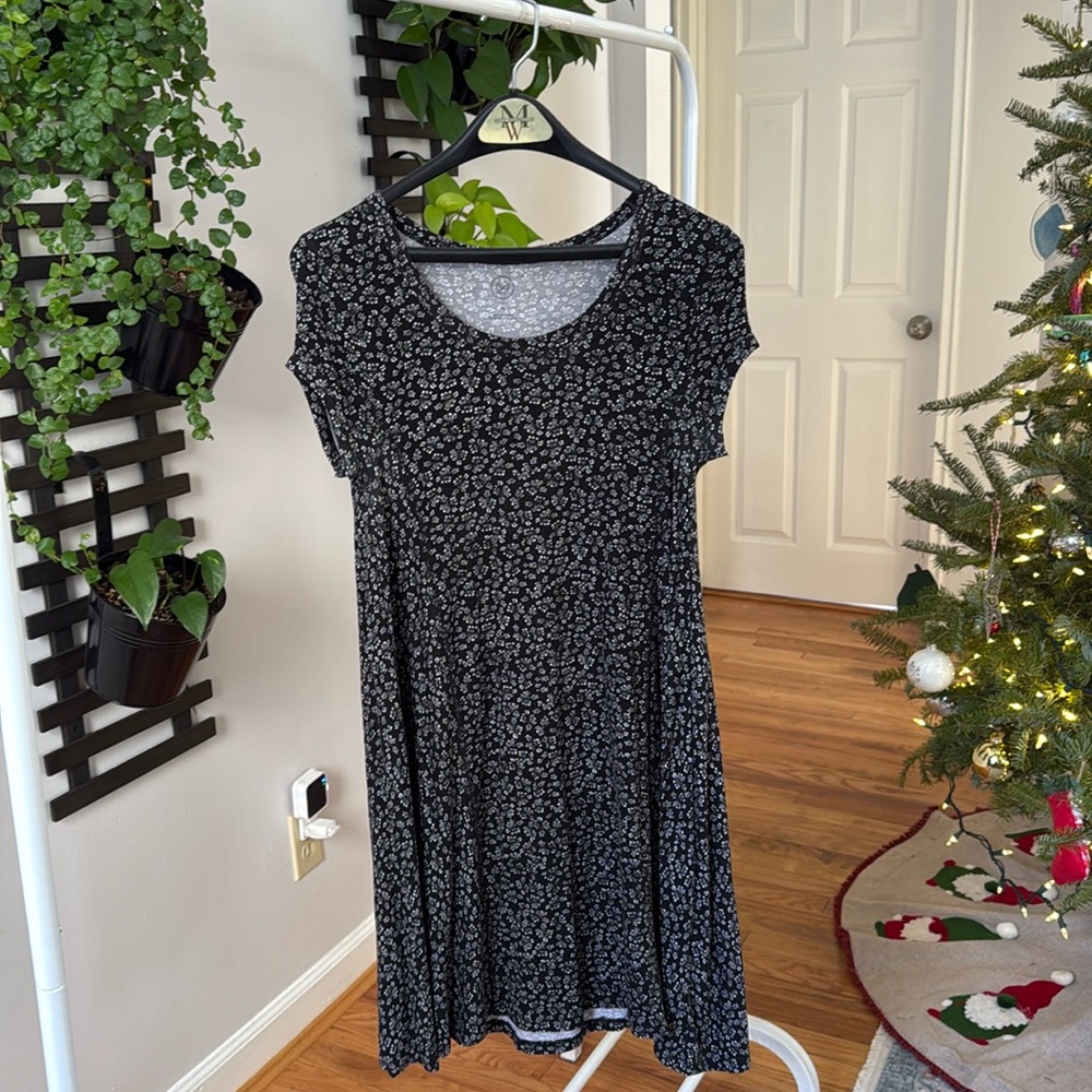 Black and White Floral Dress
